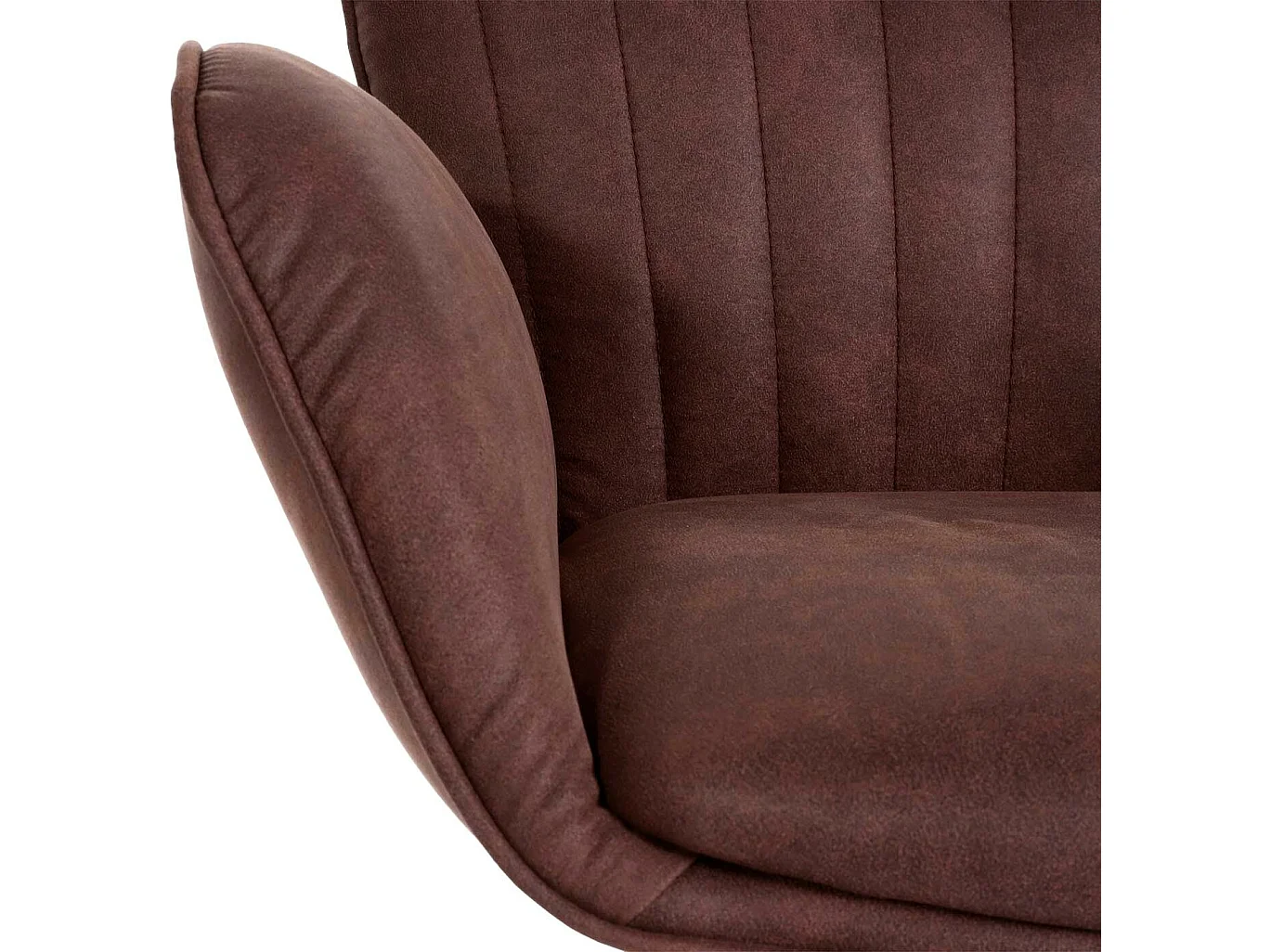 Tabouret de bar MCW-M67 (lot de 2),  marron foncé pied noir