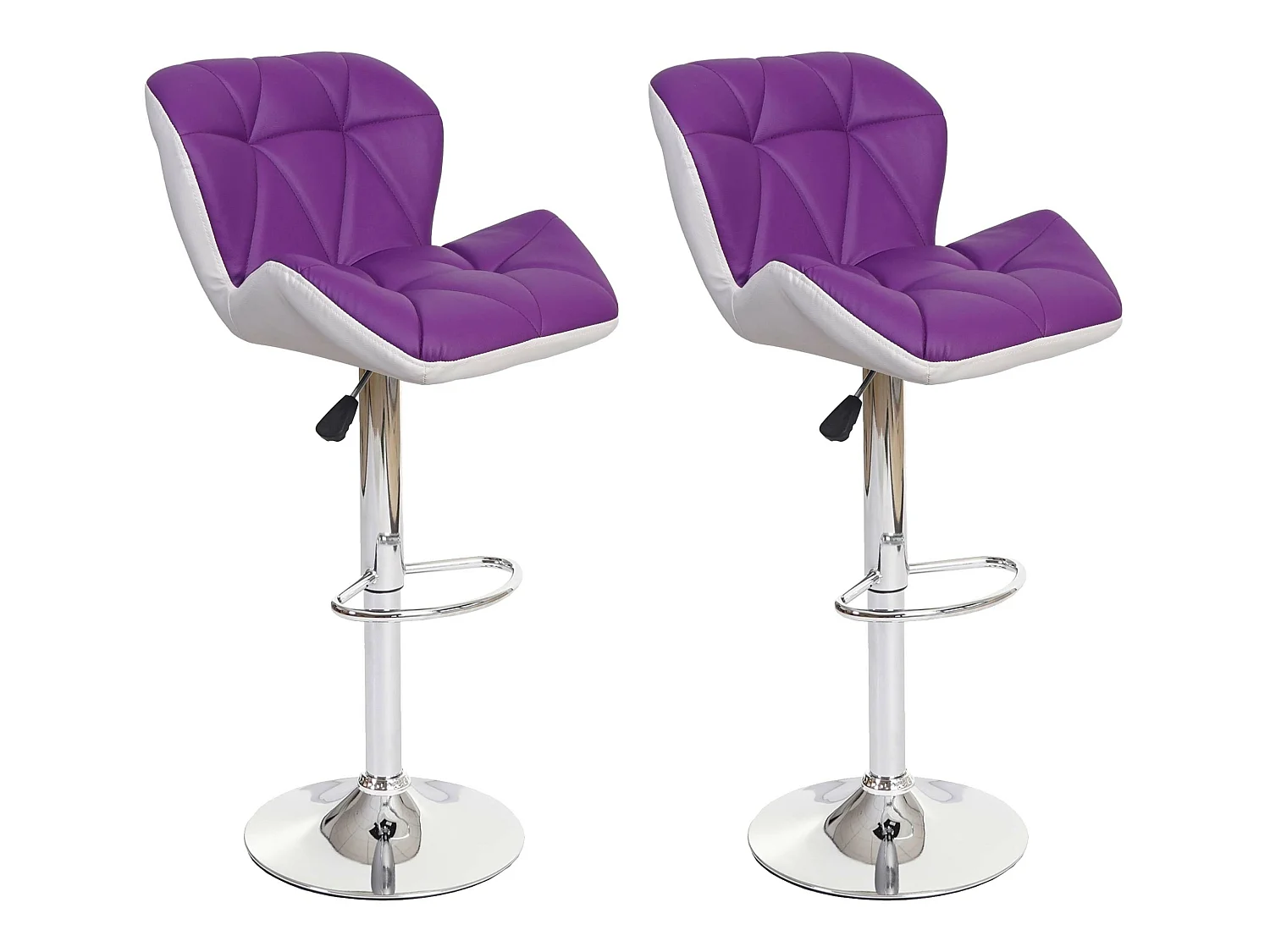 Tabouret de bar MCW-A92 (lot de 2),  violet