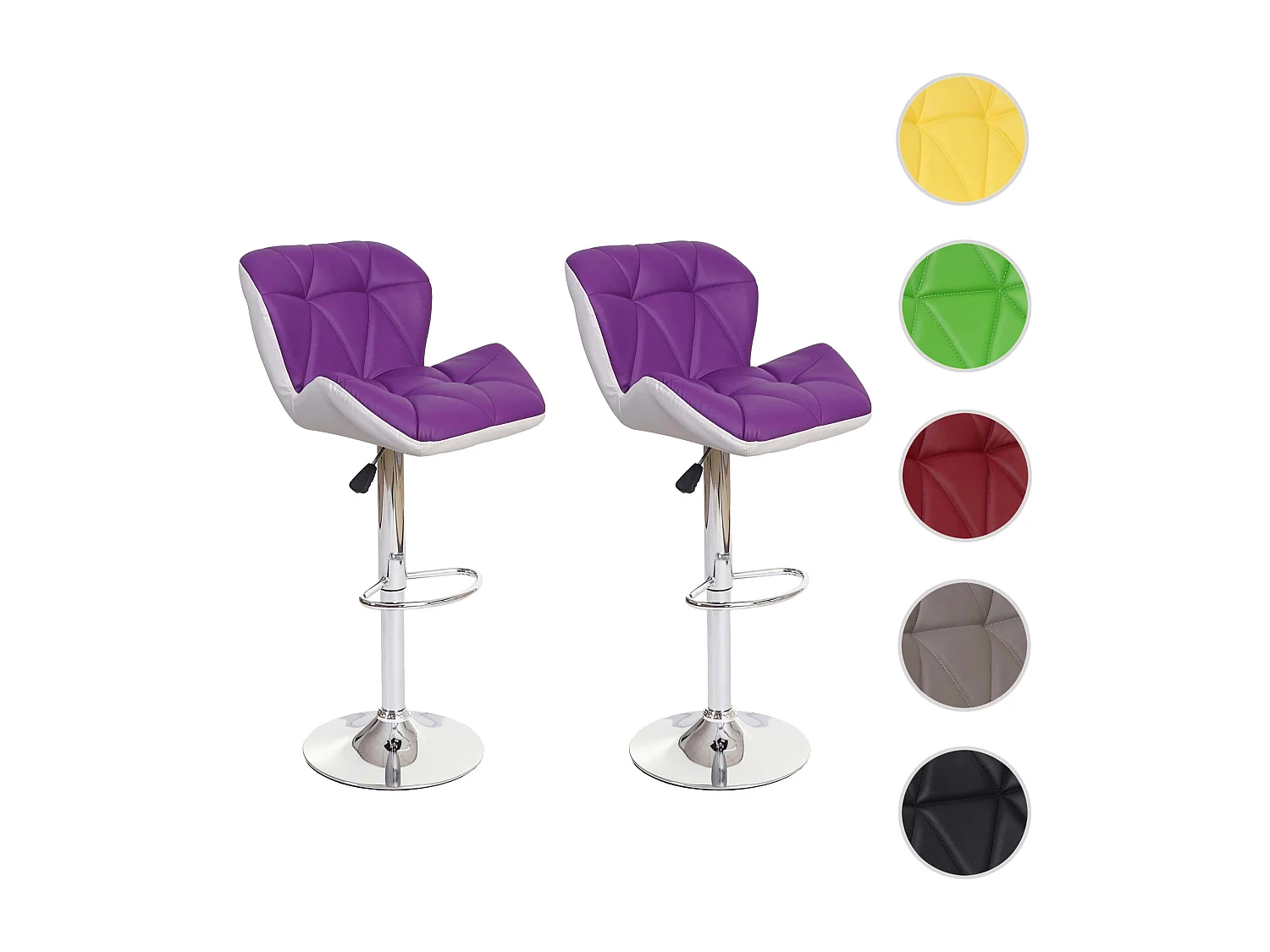 Barkruk MCW-A92 (set van 2),  paars