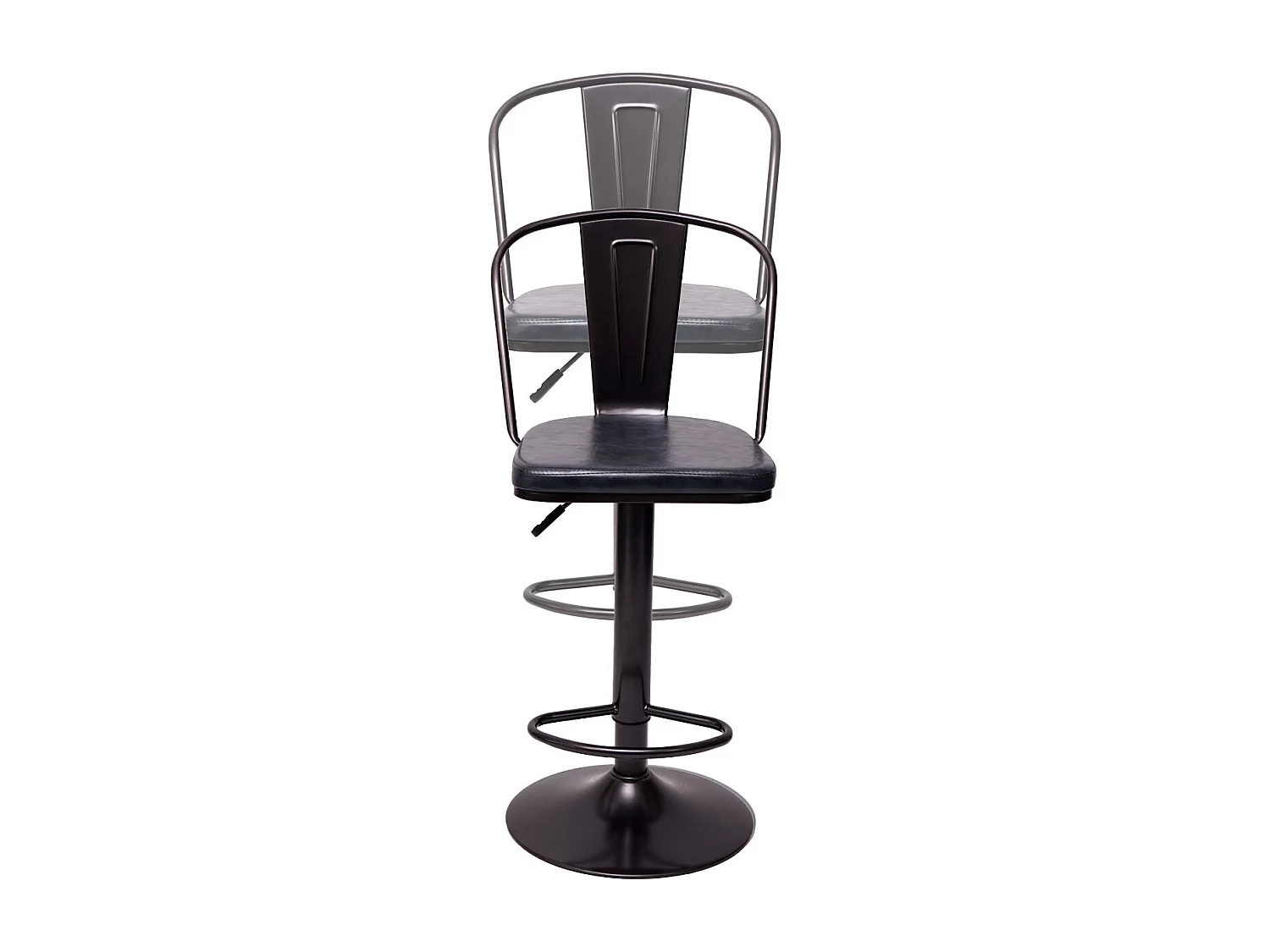 Barkruk MCW-H10a (set van 2),  vintage grijs