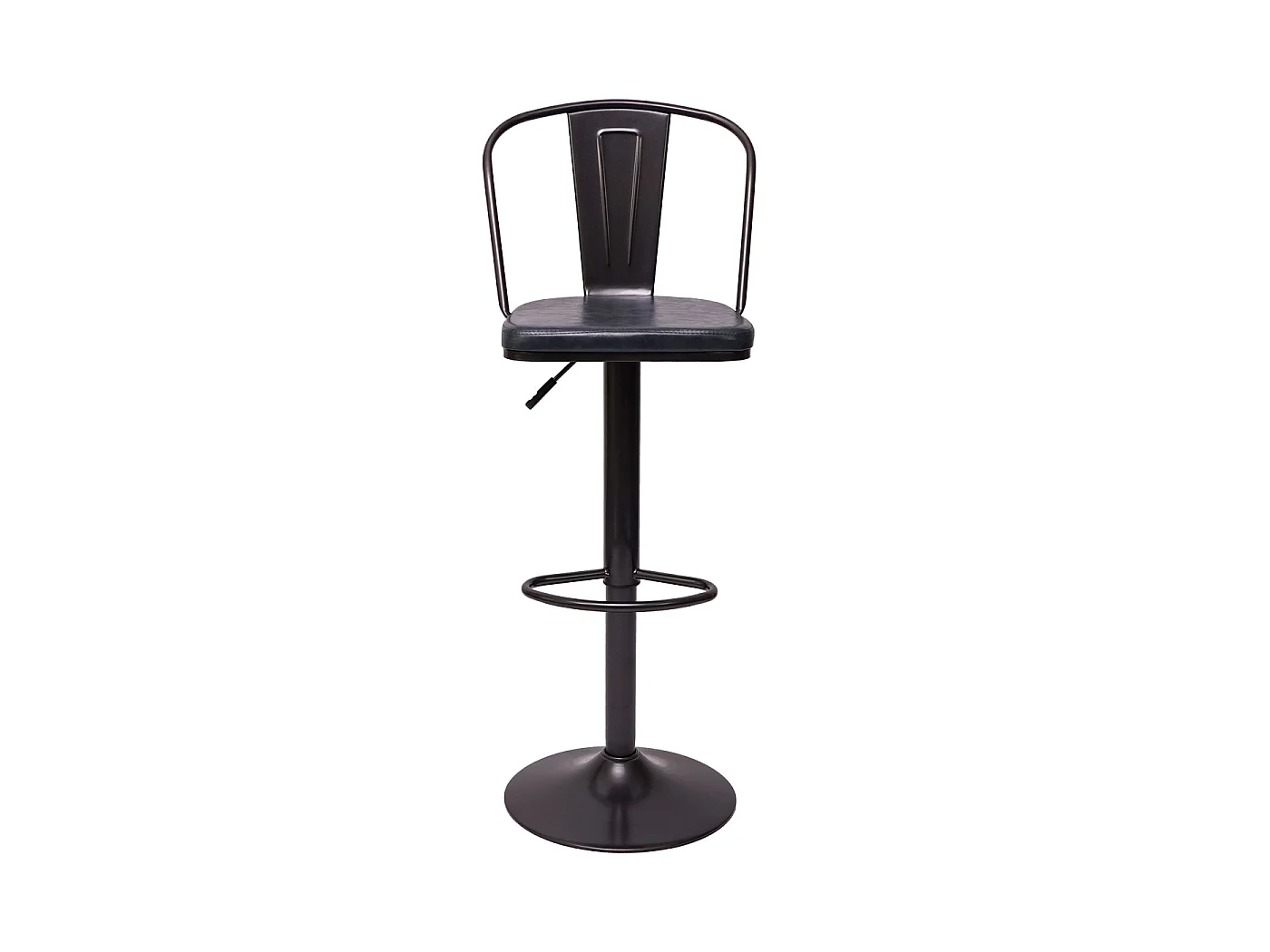 Tabouret de bar MCW-H10a (lot de 2),  vintage noir-gris