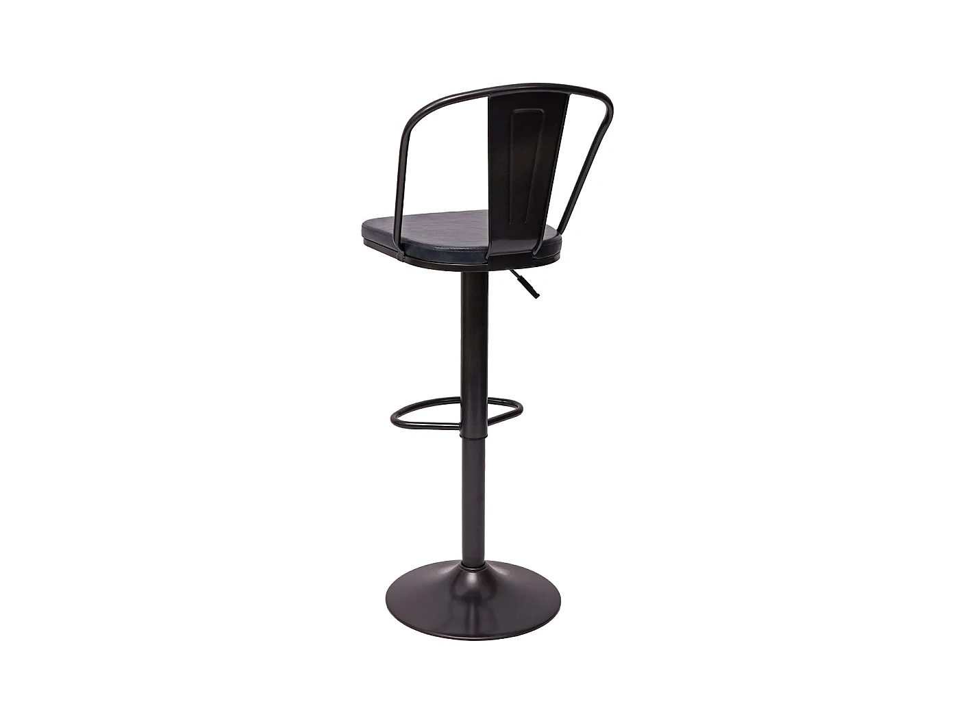 Tabouret de bar MCW-H10a (lot de 2),  vintage noir-gris