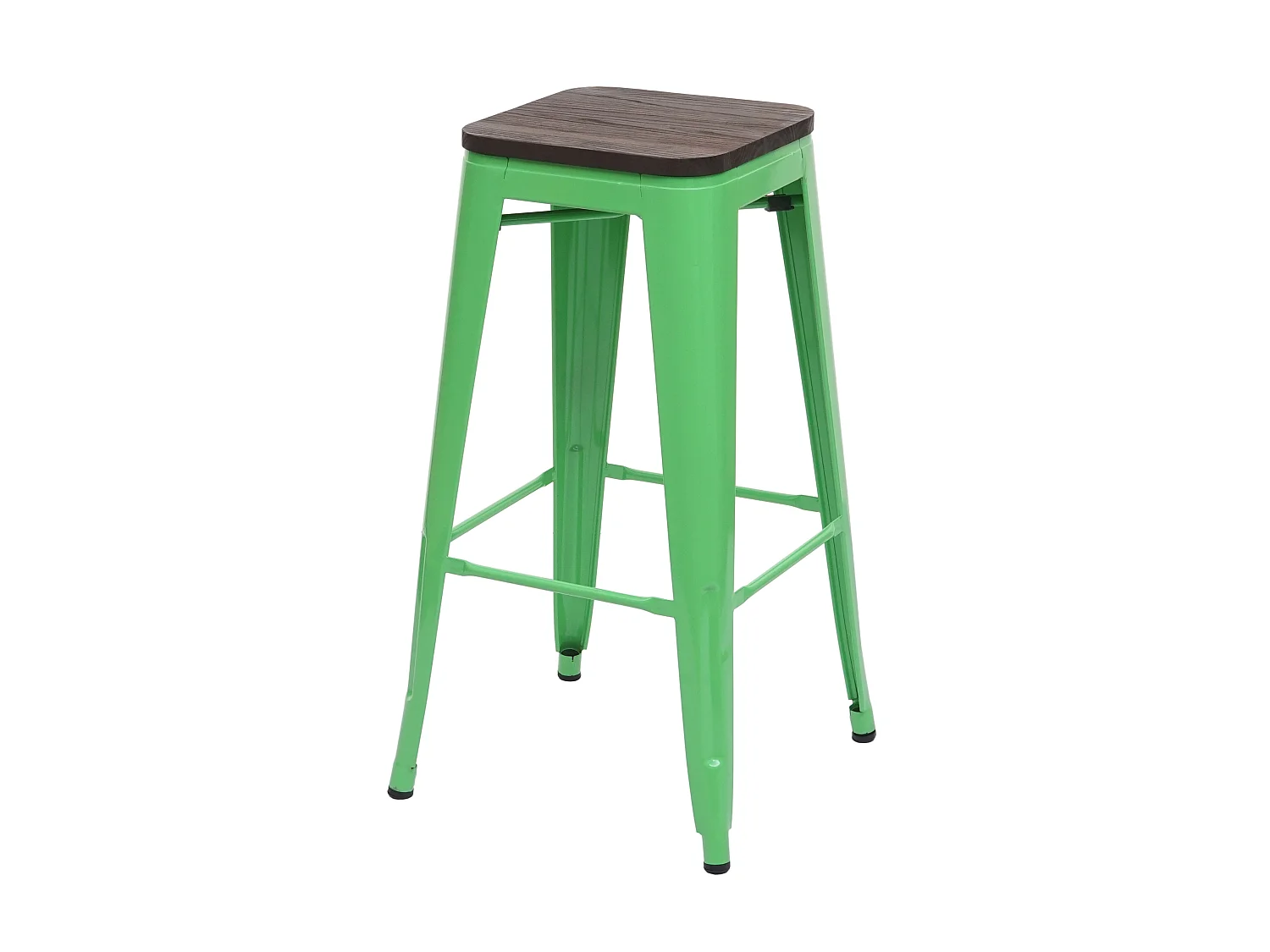 Tabouret de bar MCW-A73 Métal empilable,  vert