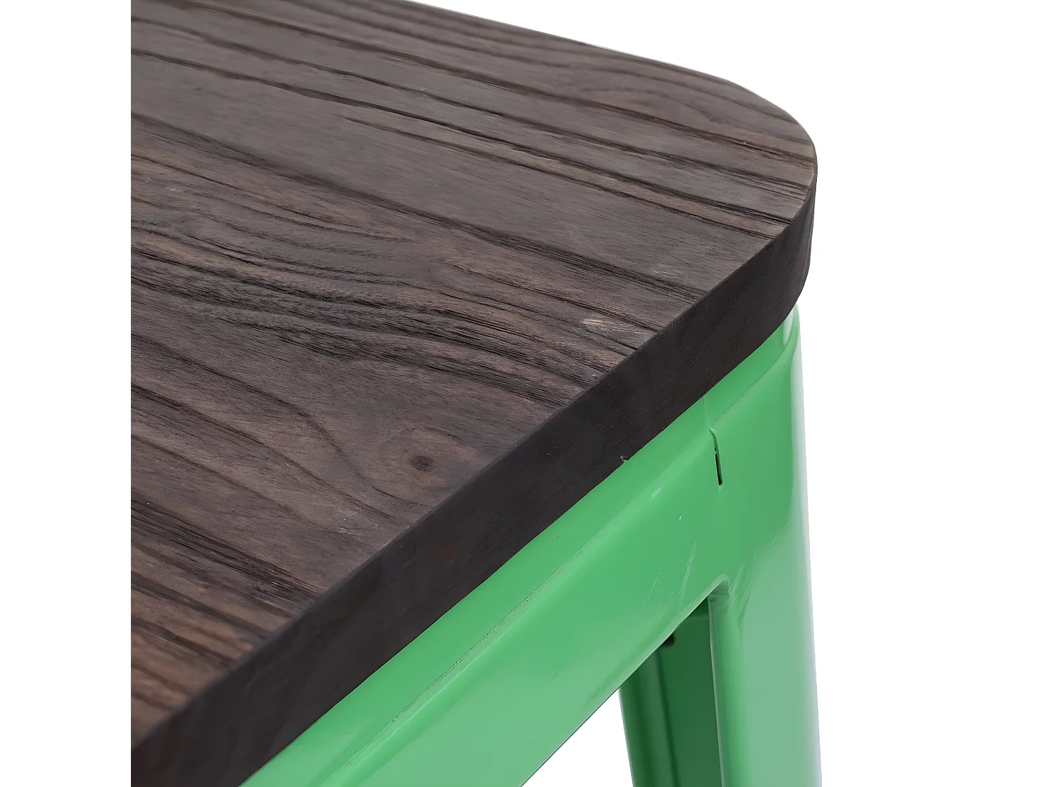 Tabouret de bar MCW-A73 Métal empilable,  vert