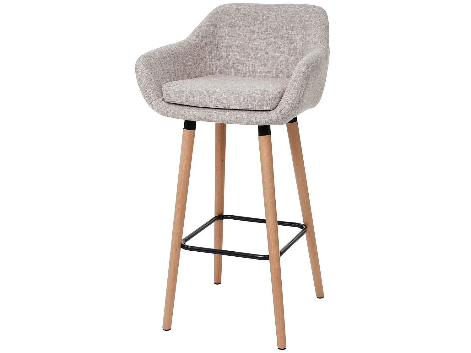 Barkruk Vaasa T381,  textiel, crèmegrijs