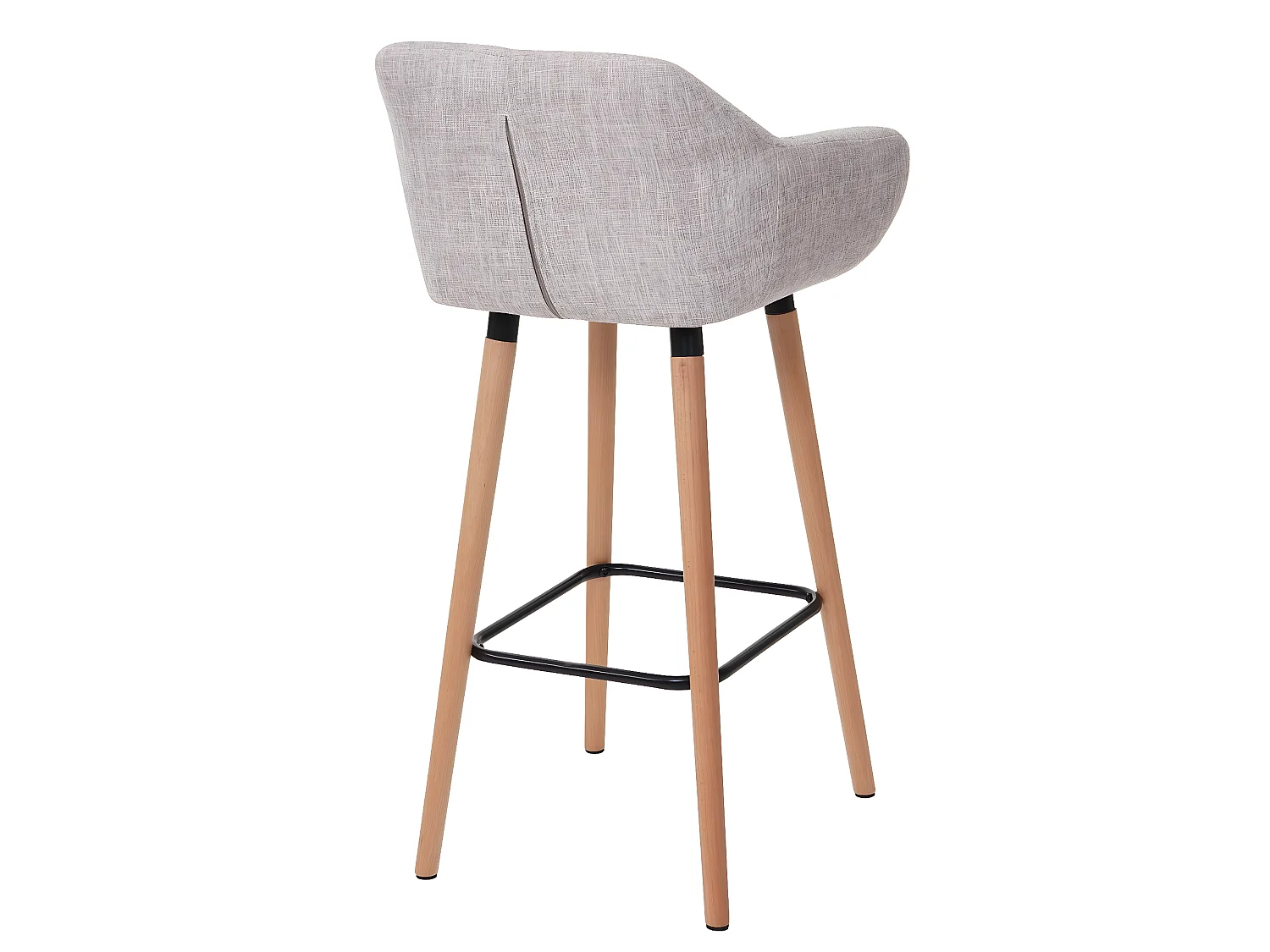 Barkruk Vaasa T381,  textiel, crèmegrijs