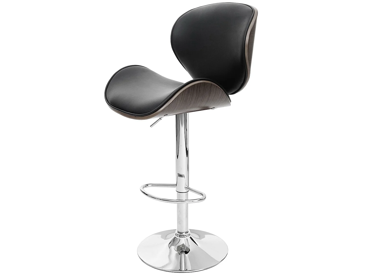 Barkruk Arklow,  grijs, kunstleer zwart