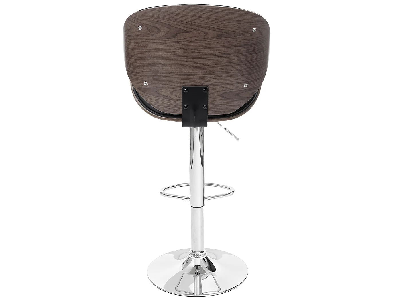 Stołek barowy Arklow,  szary, sztuczna skóra czarny