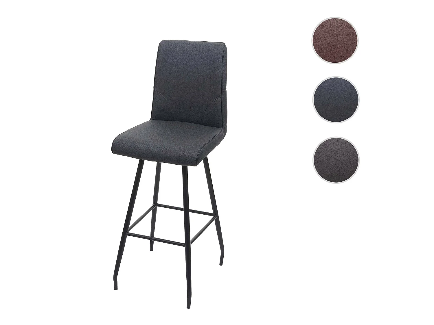 Barkruk MCW-H72 draaibaar,  donkergrijs