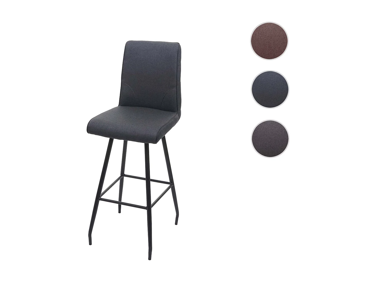 Barkruk MCW-H72 draaibaar,  donkergrijs