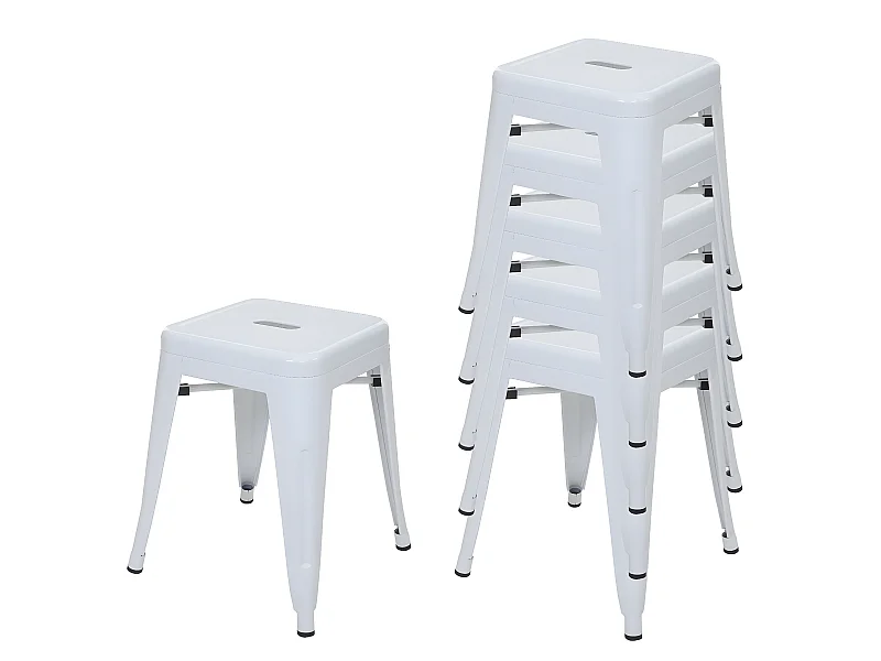 Kruk MCW-A73 metaal (set van 6),  wit