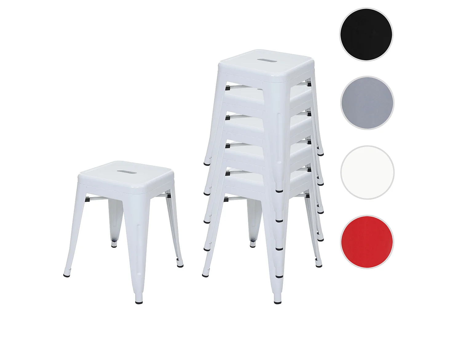 Kruk MCW-A73 metaal (set van 6),  wit