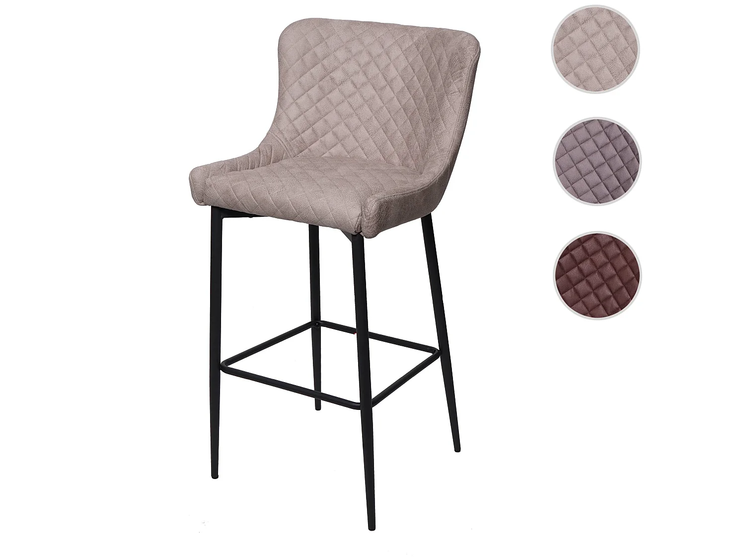 Barkruk MCW-H79,  stof/textiel grijs