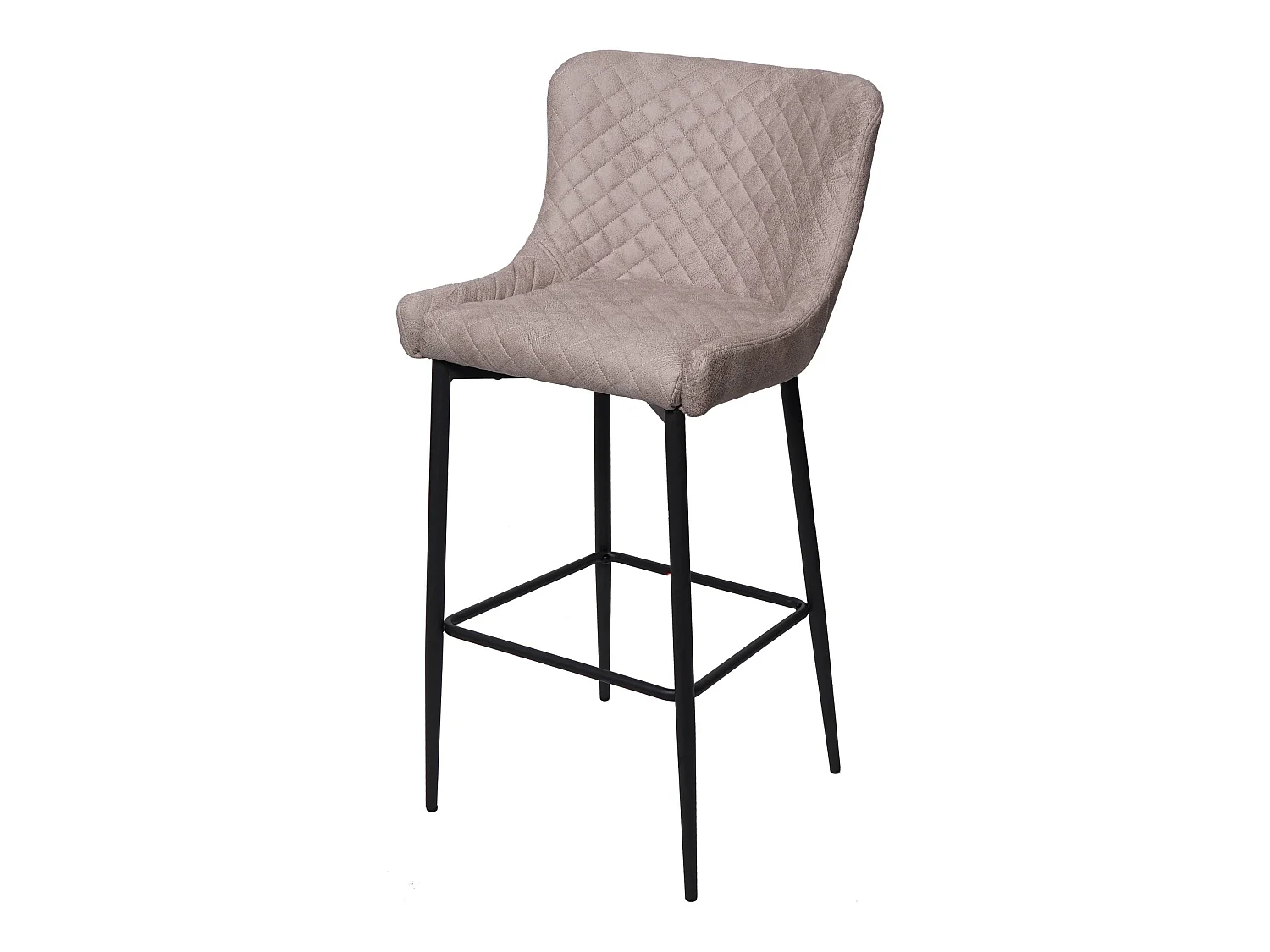 Taburete de bar MCW-H79,  tela/textil gris