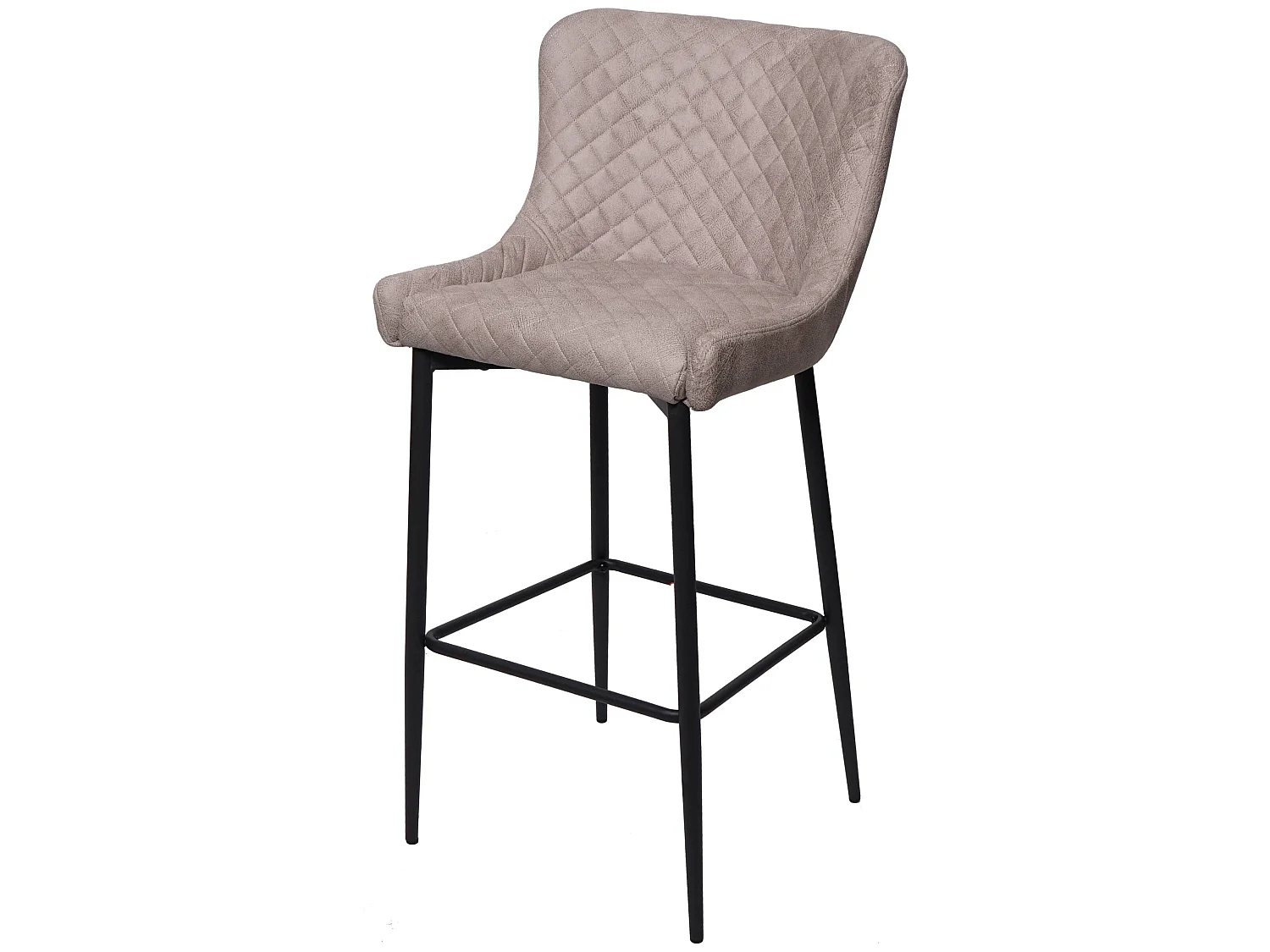 Stołek barowy MCW-H79,  tkanina/tekstylia szary