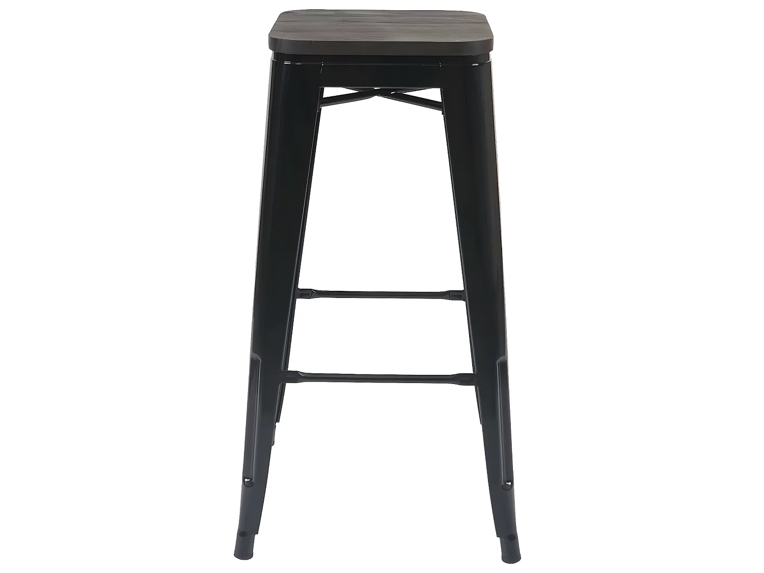 Tabouret de bar MCW-A73 (lot de 4),  noir