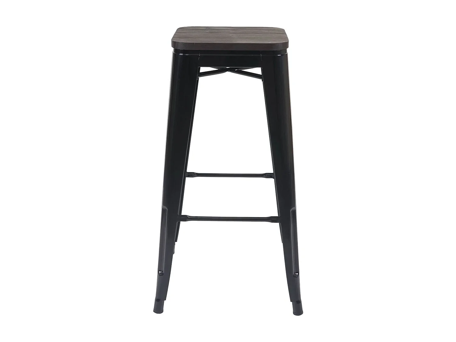Tabouret de bar MCW-A73 (lot de 4),  noir