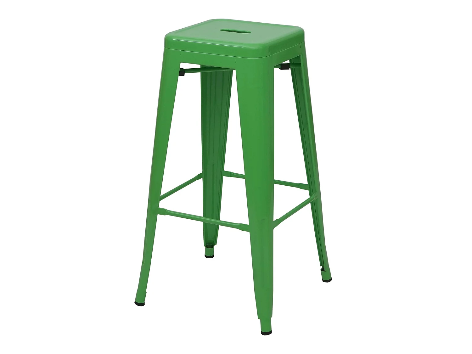 Tabouret de bar MCW-A73 Métal empilable,  vert