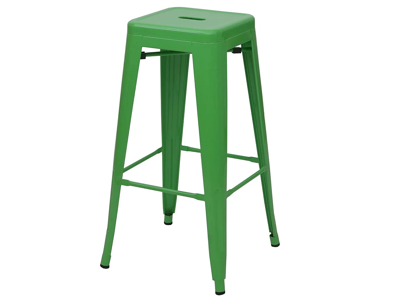 Tabouret de bar MCW-A73 Métal empilable,  vert