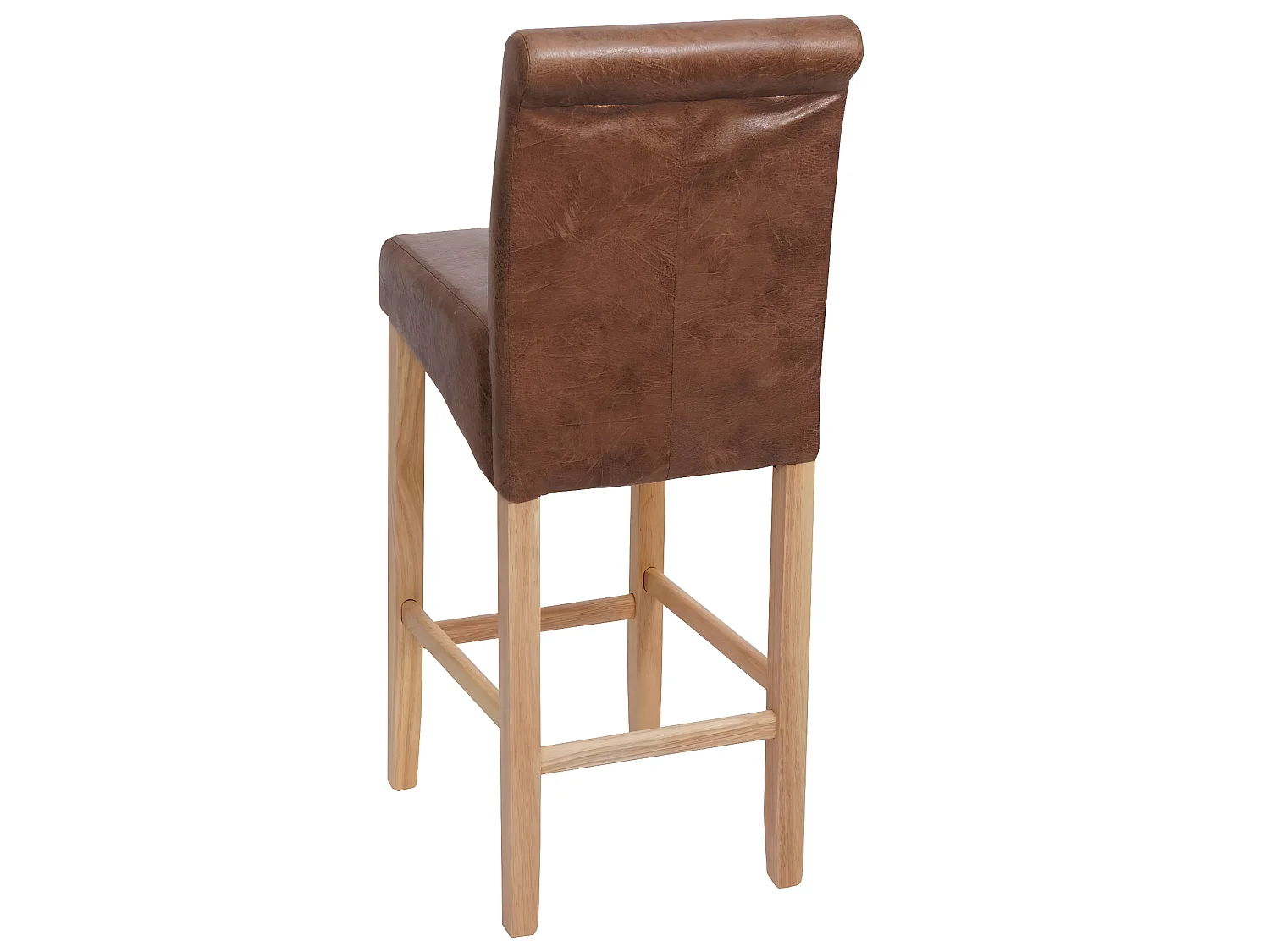 Tabouret de bar MCW-C33,  imitation daim, pieds clairs, tissu/textile