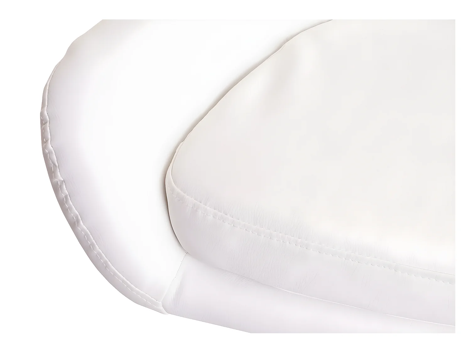 Tabouret de bar Vaasa T381,  simili cuir, blanc