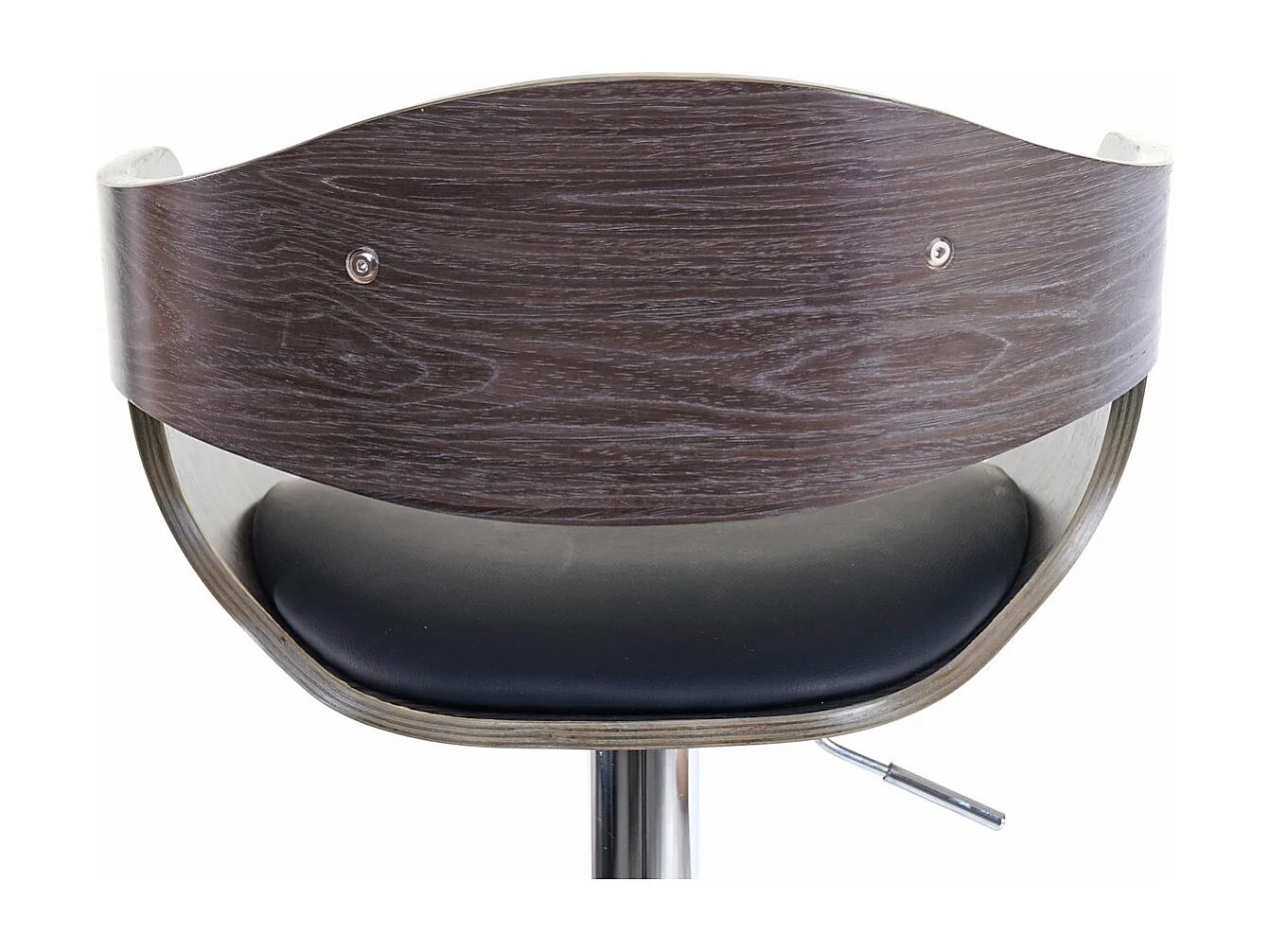 Barkruk MCW-A47,  grijs, kunstleer zwart