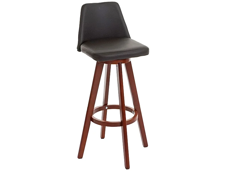 Tabouret de bar MCW-C43 pivotant,  marron