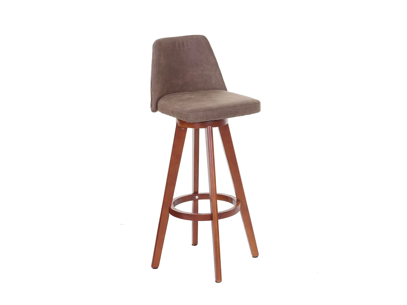 Tabouret de bar MCW-C43 pivotant,  marron vintage, pieds clairs