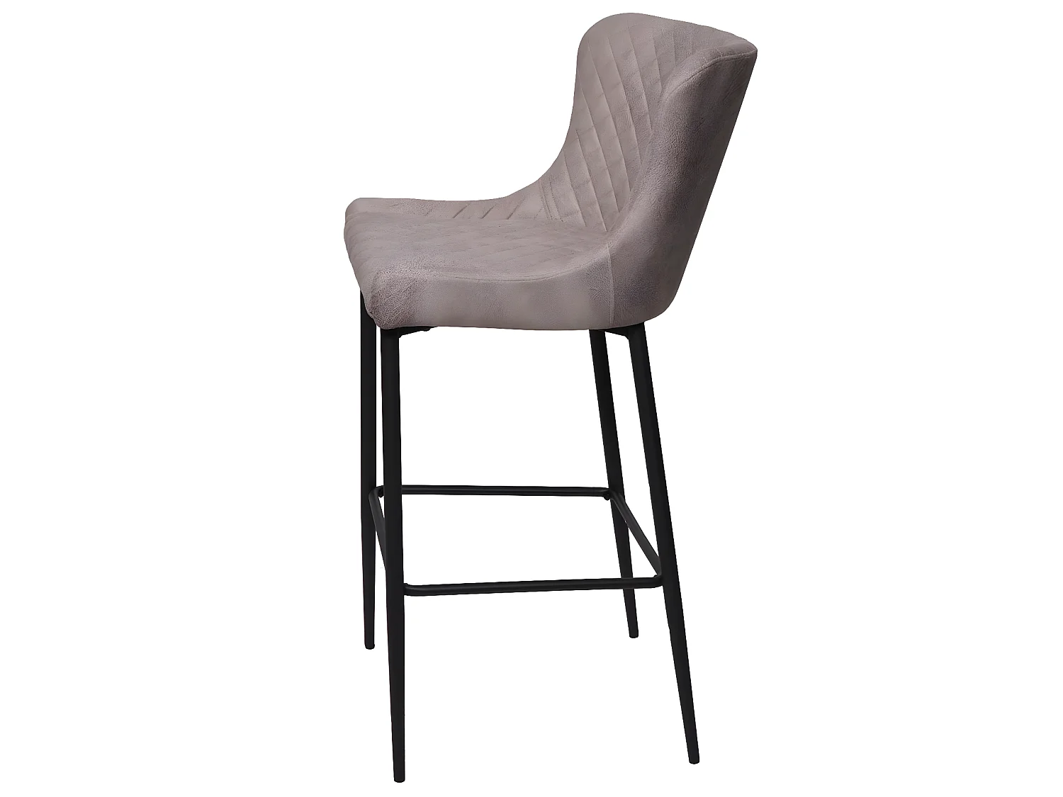 Barhocker MCW-H79 (2er-Set), Stoff/Textil grau