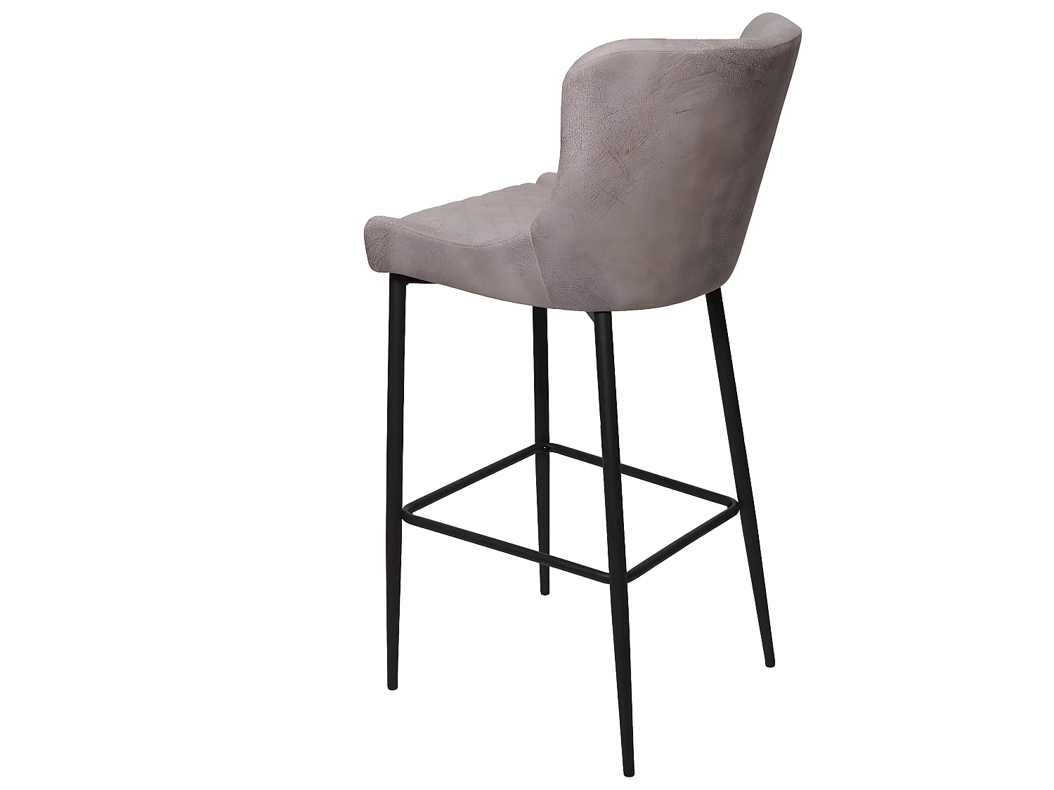 Barhocker MCW-H79 (2er-Set), Stoff/Textil grau