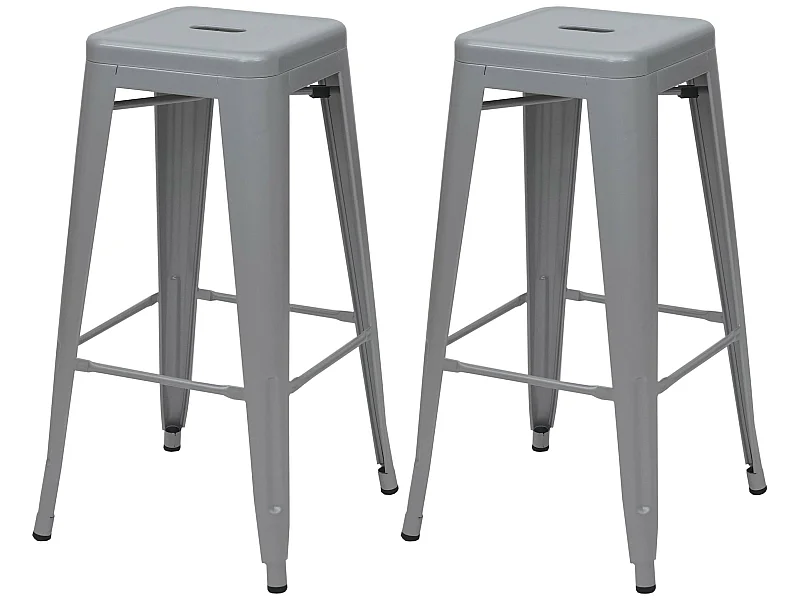 Barkruk MCW-A73 (set van 2),  grijs