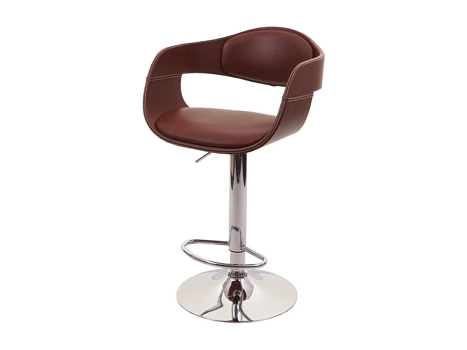 Stołek barowy MCW-A47b,  brązowy