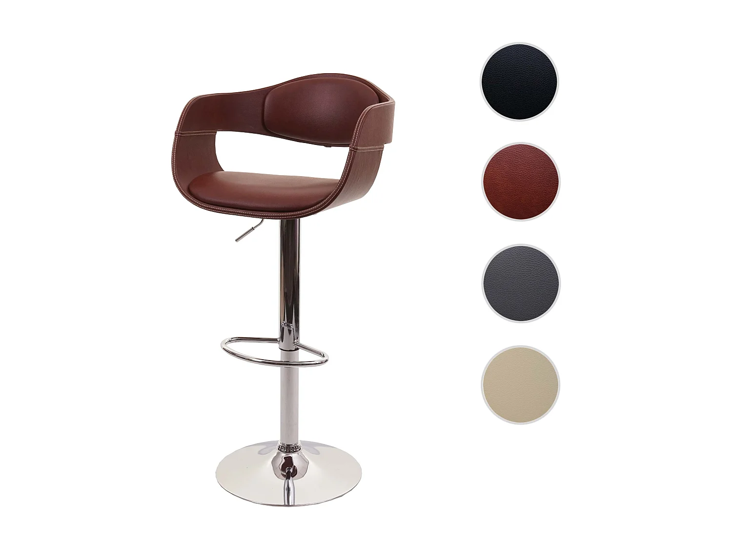 Stołek barowy MCW-A47b,  brązowy