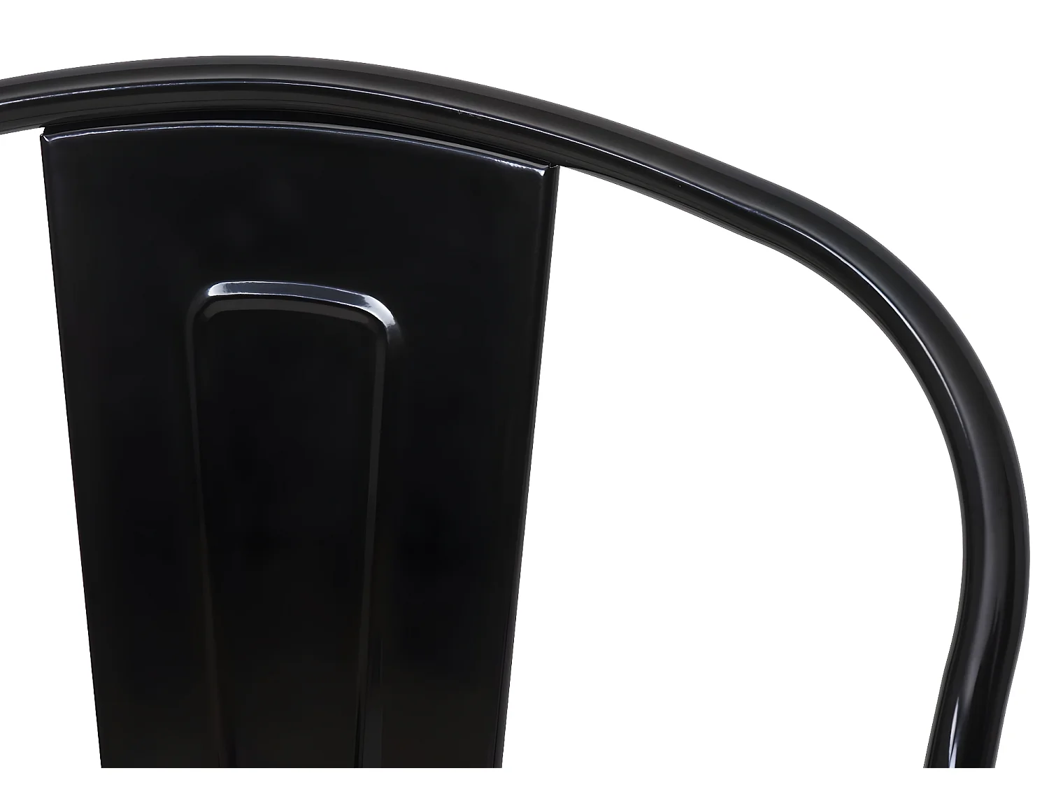 Set 4x sgabelli con schienale bistrot design industriale MCW-A73 legno metallo verniciato nero