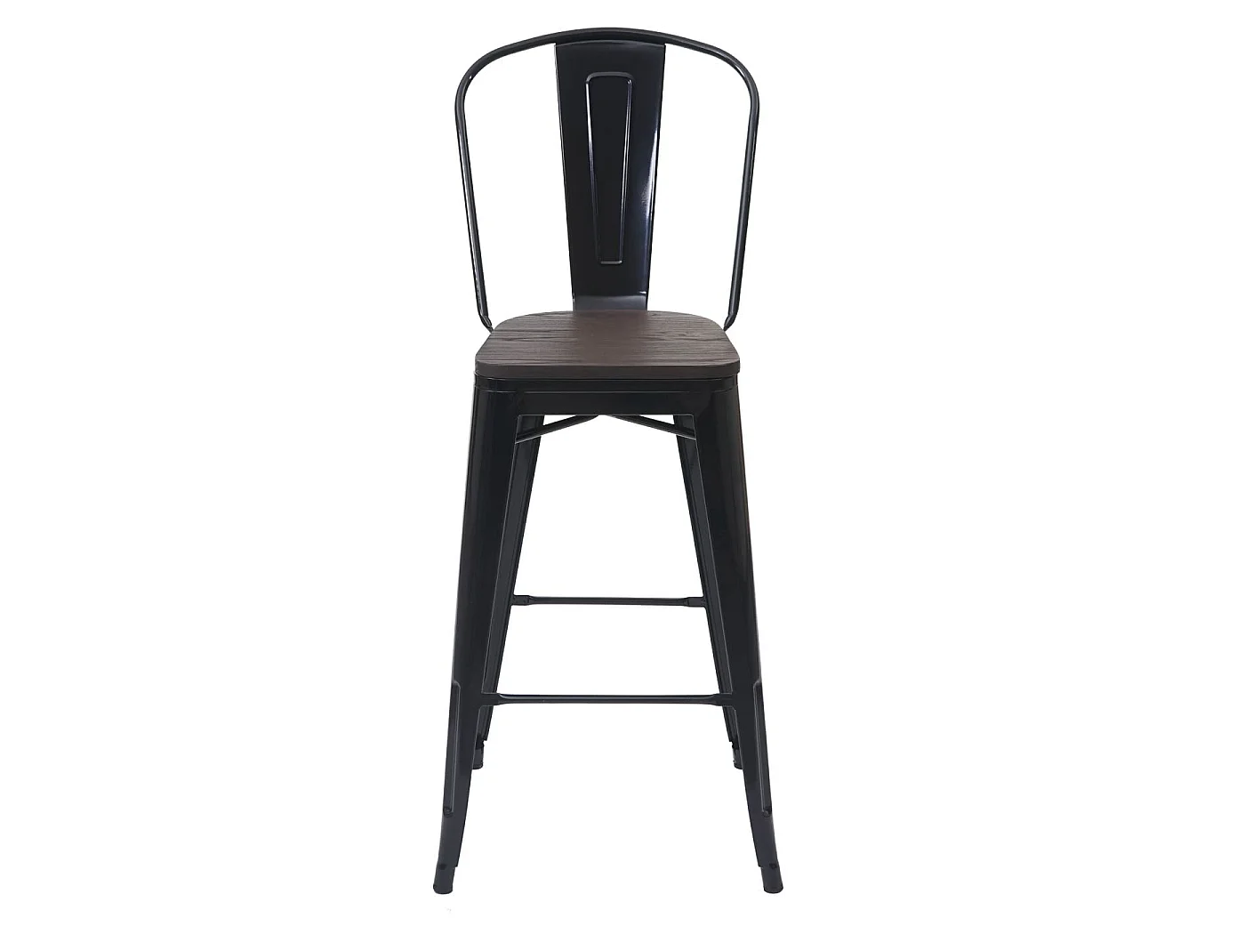 MCW-A73 Metal Bar Stools (set of 4),  black