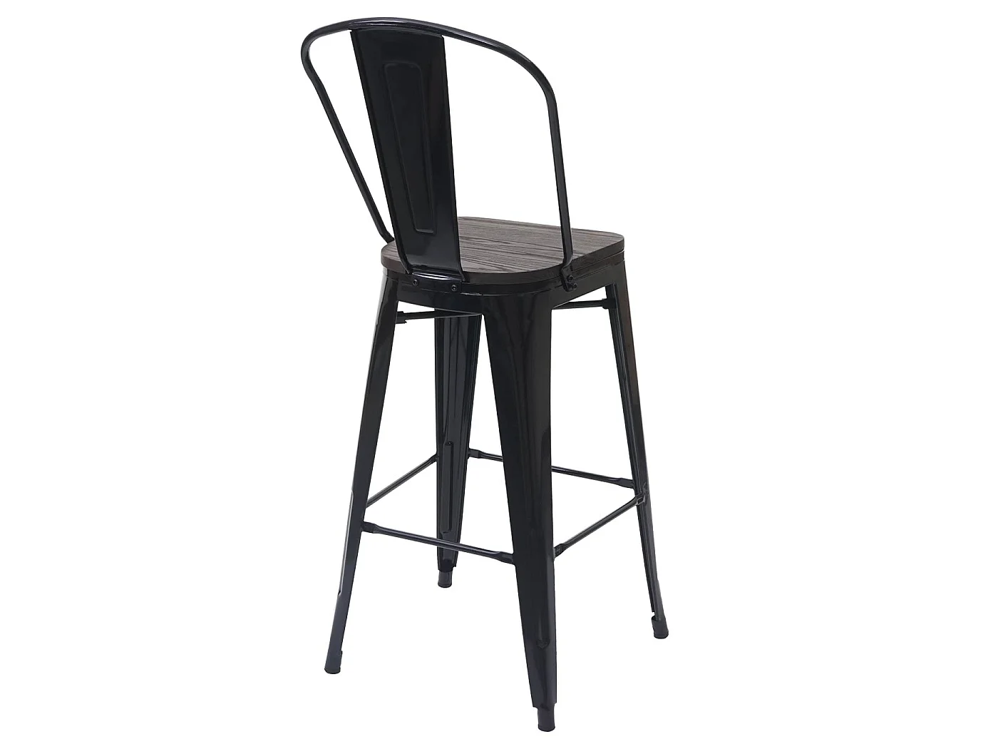 MCW-A73 Metal Bar Stools (set of 4),  black