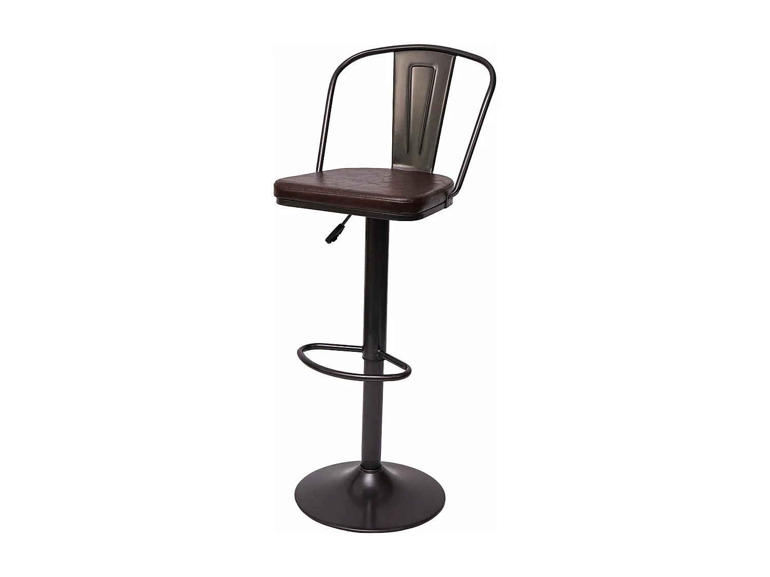 Stołek barowy MCW-H10a (zestaw 2 szt.),  vintage brązowy