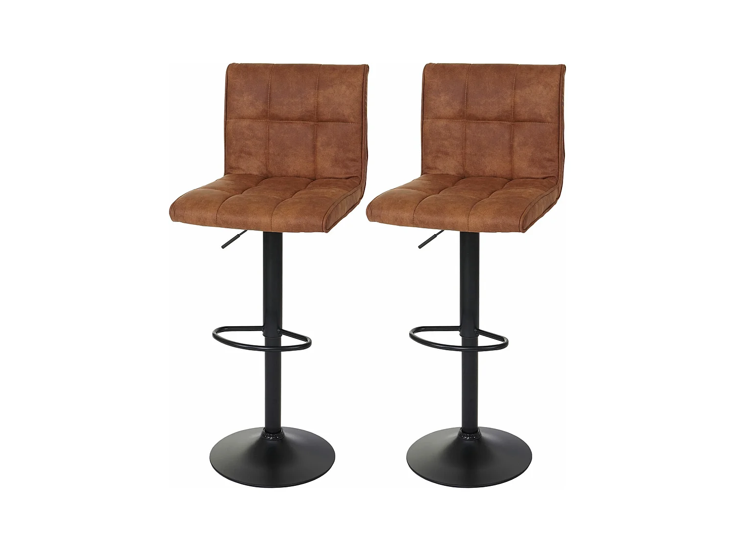 Tabouret de bar MCW-B13 (lot de 2),  vintage brun clair
