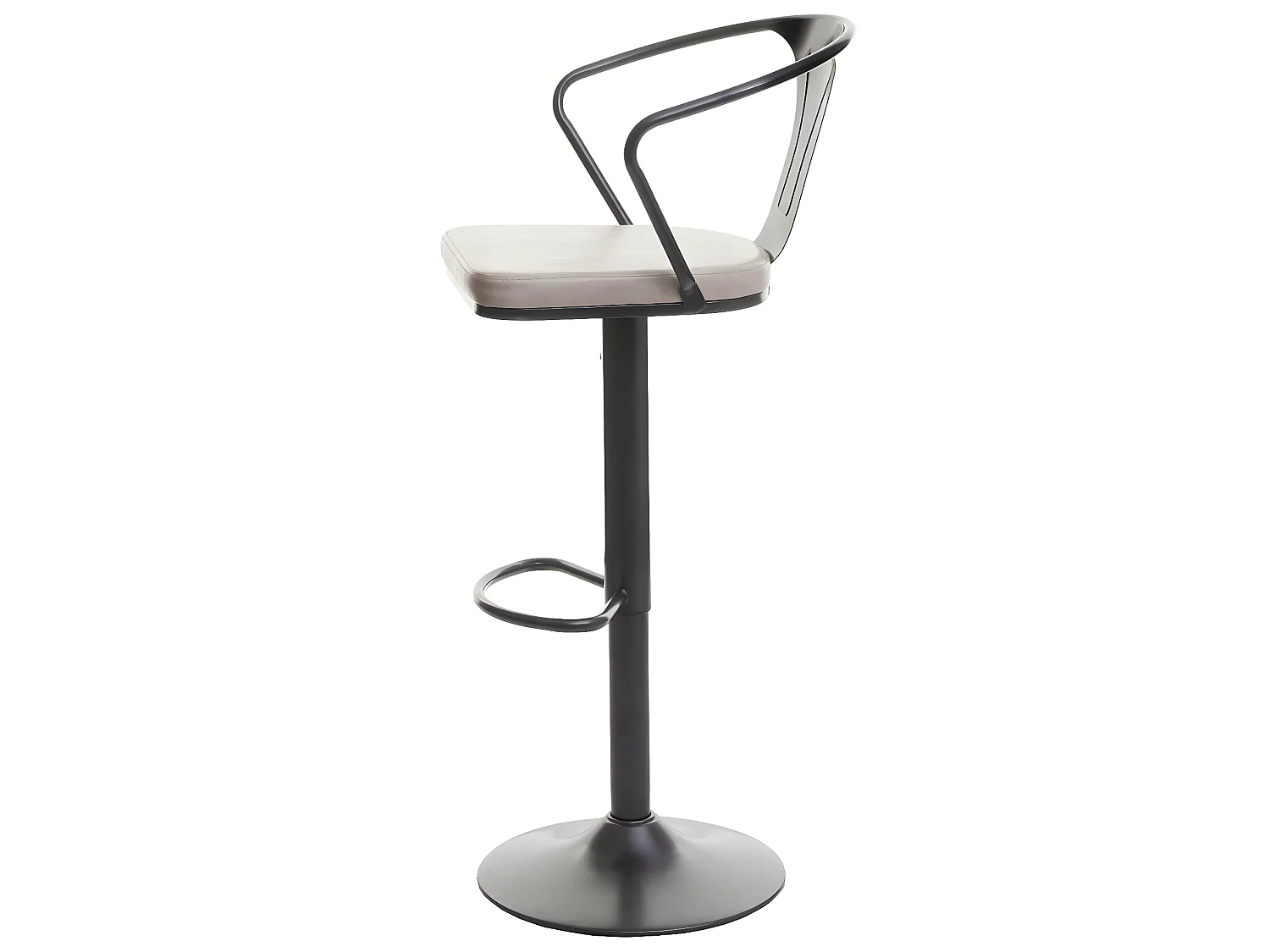 Tabouret de bar MCW-H10b (lot de 2),  vintage noir-crème