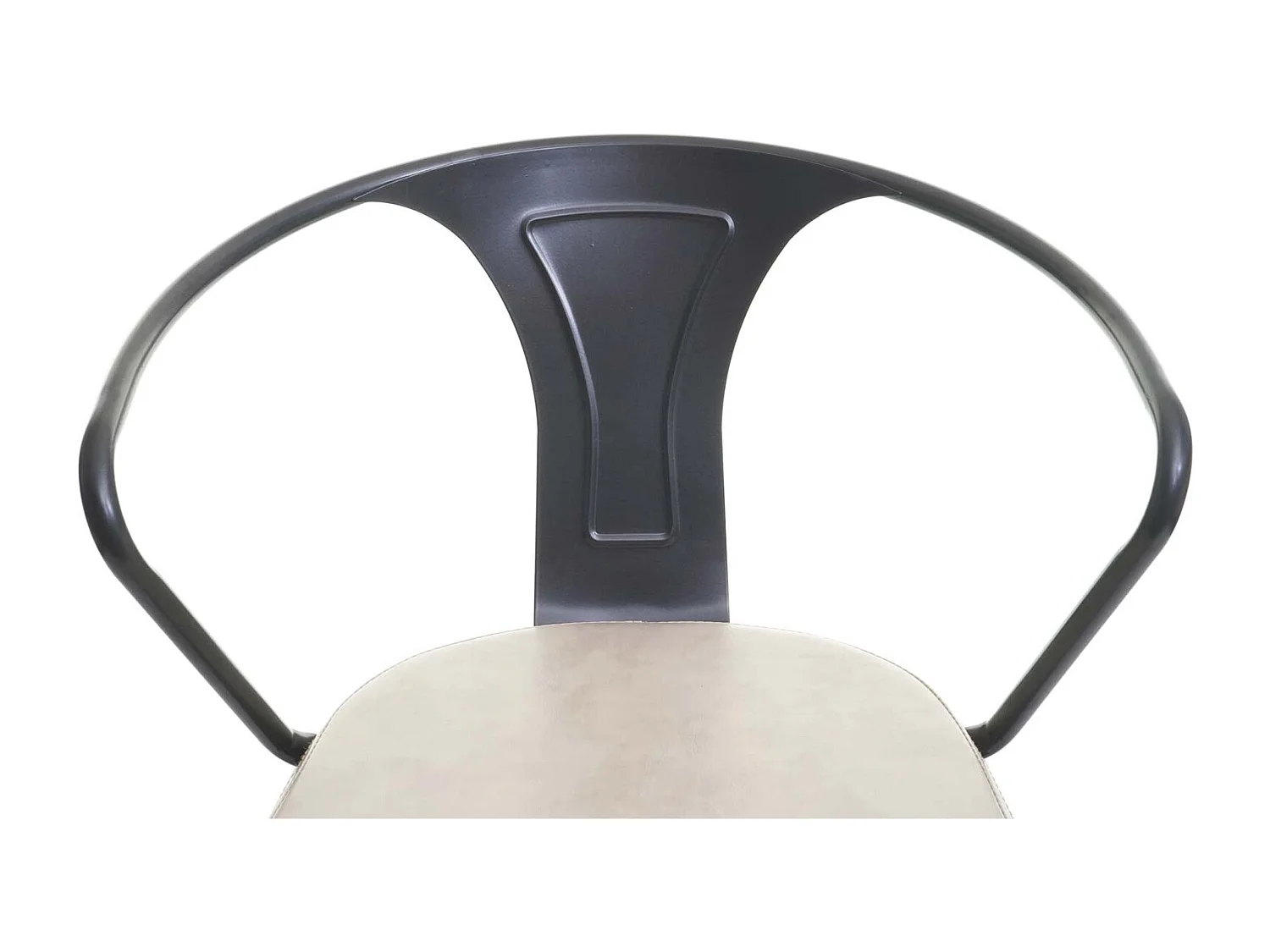 Stołek barowy MCW-H10b (zestaw 2 szt.),  vintage czarno-kremowy