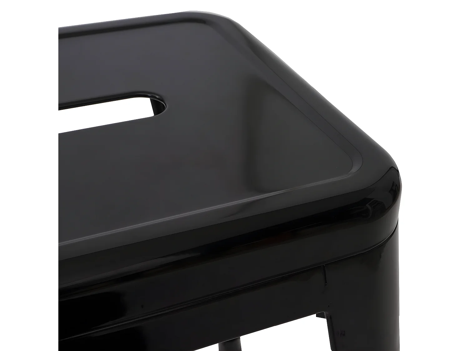 Set 2x sgabelli bistrot design industriale MCW-A73 metallo verniciato nero