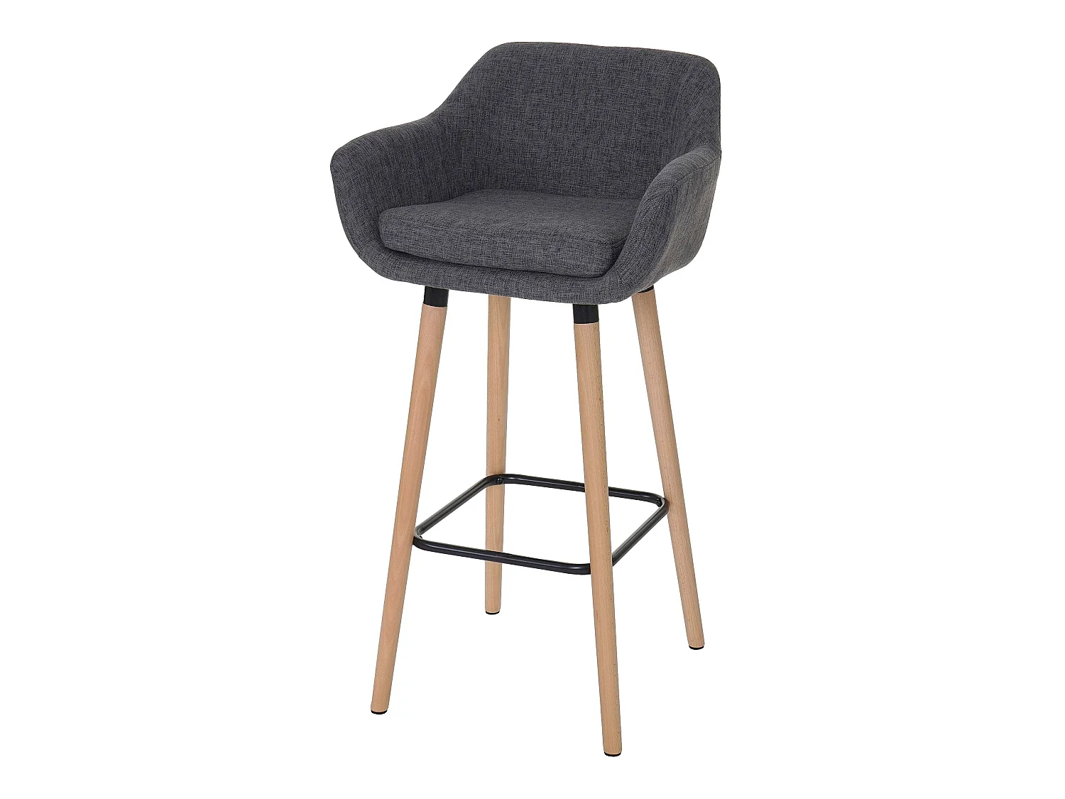 Tabouret de bar Vaasa T381,  Textile, gris