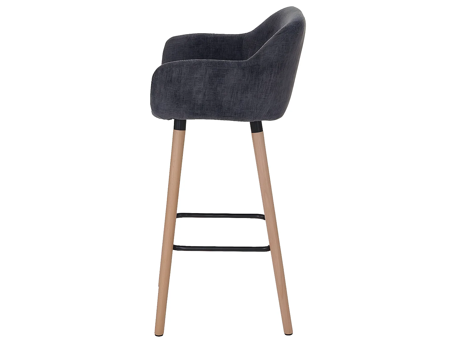 Tabouret de bar Vaasa T381,  Textile, gris