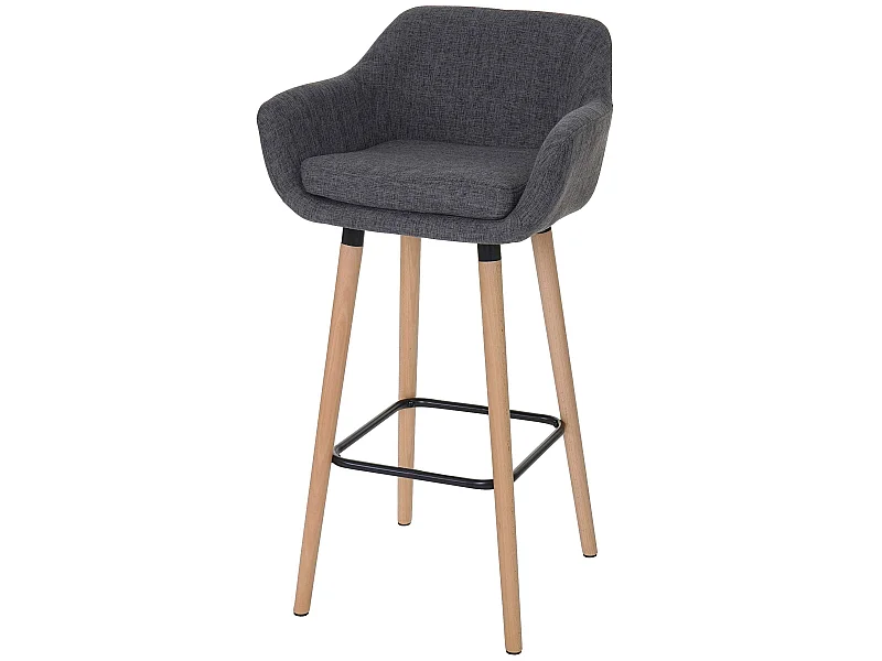 Tabouret de bar Vaasa T381,  Textile, gris