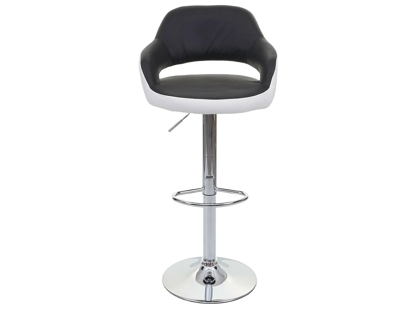 Barkruk MCW-F16,  zwart-wit