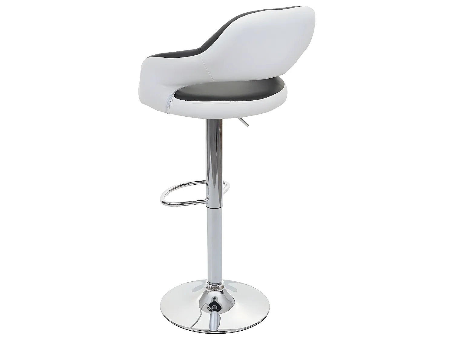 Barkruk MCW-F16,  zwart-wit