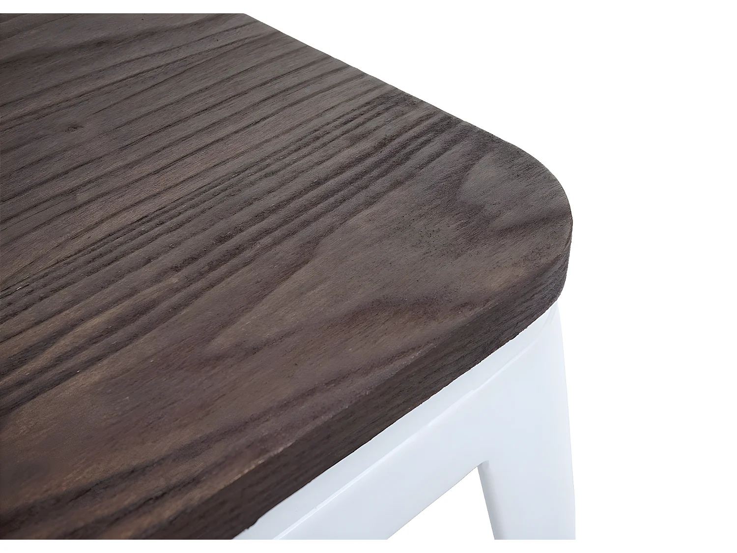 Tabouret de bar MCW-A73 Métal empilable,  blanc