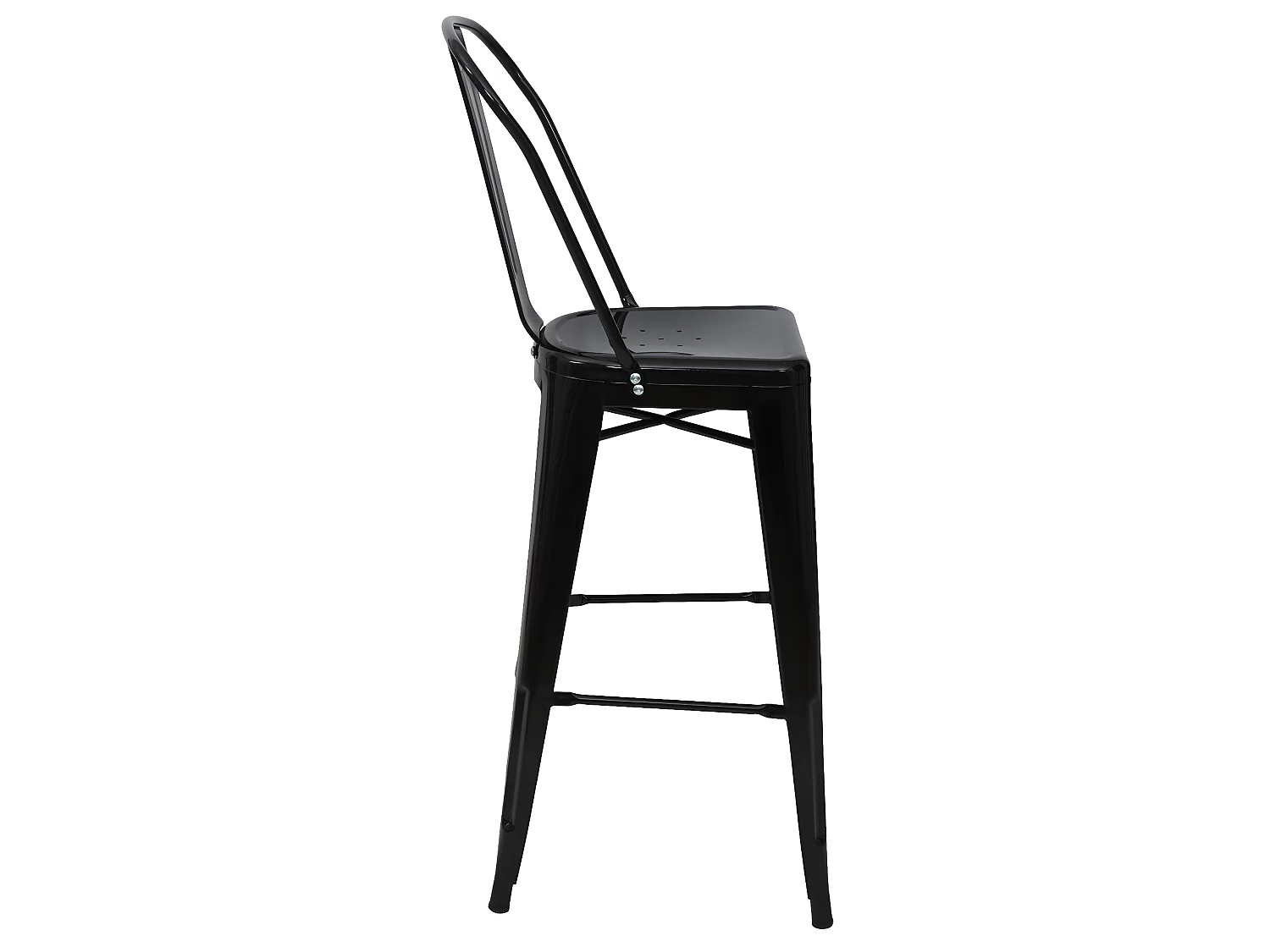 Barkruk MCW-A73 metaal,  zwart