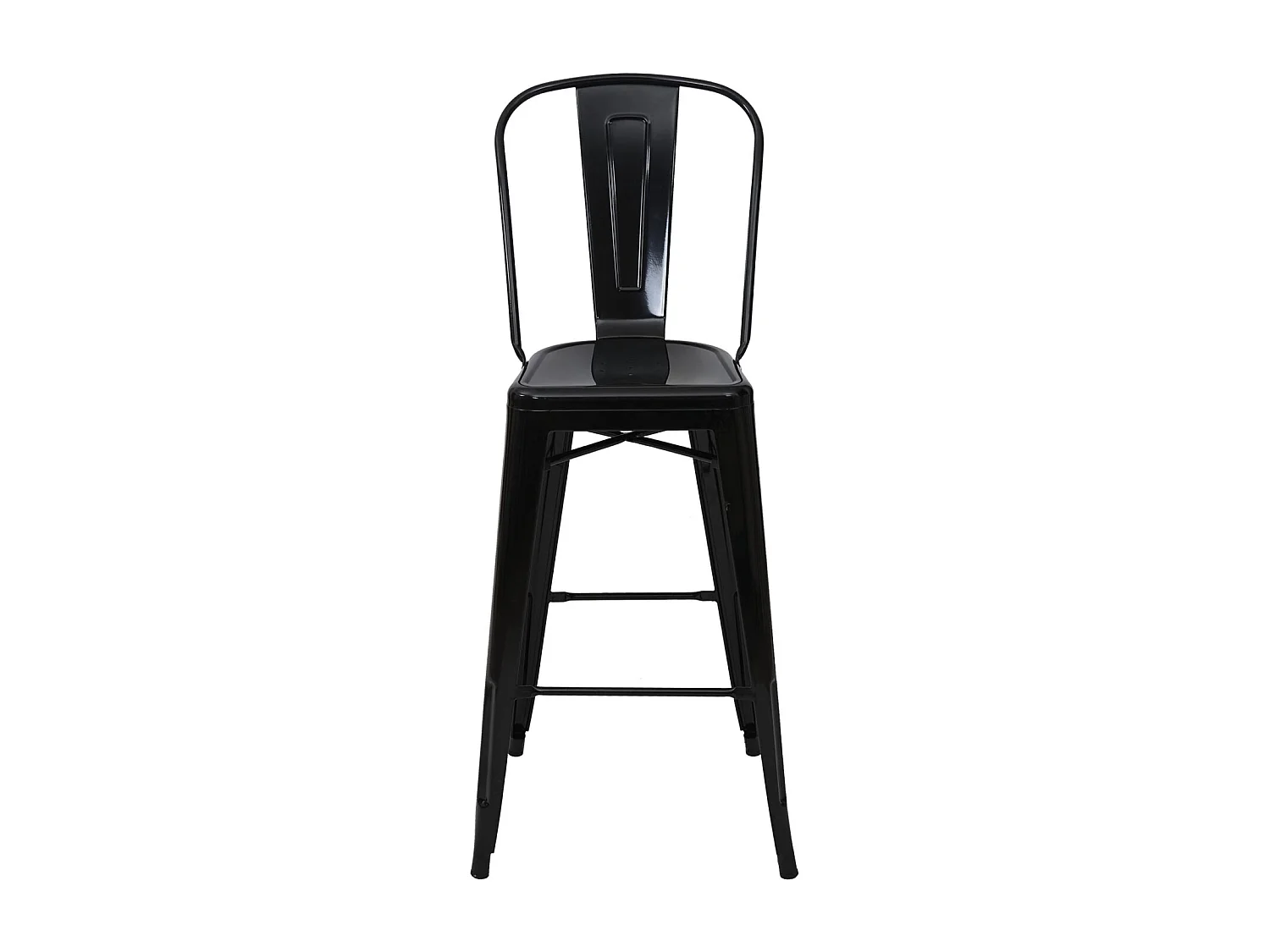 Taburete de bar metálico MCW-A73,  negro