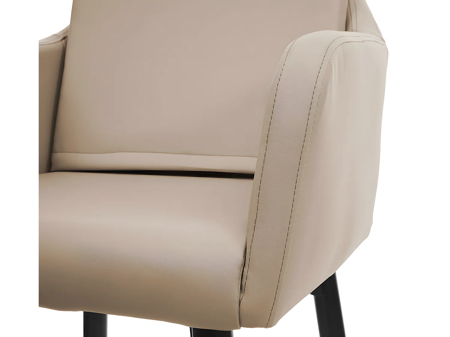 Barkruk MCW-H93,  kunstleer taupe-beige